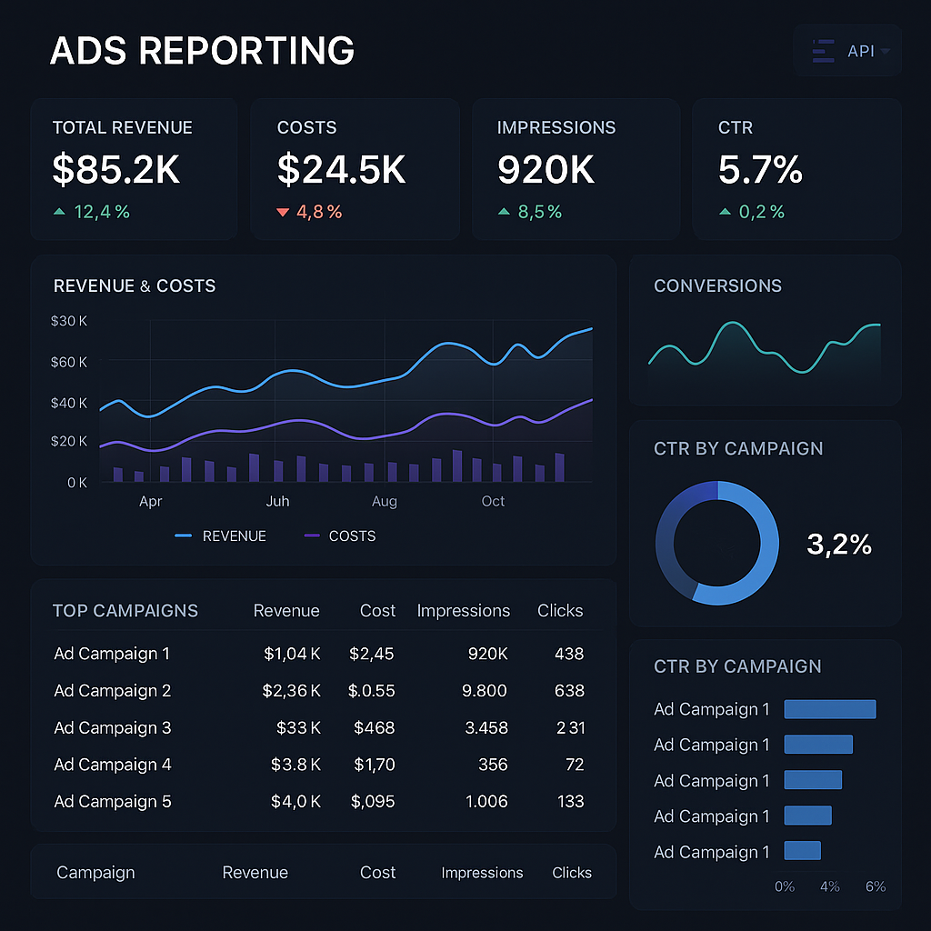 Dashboard di business intelligence